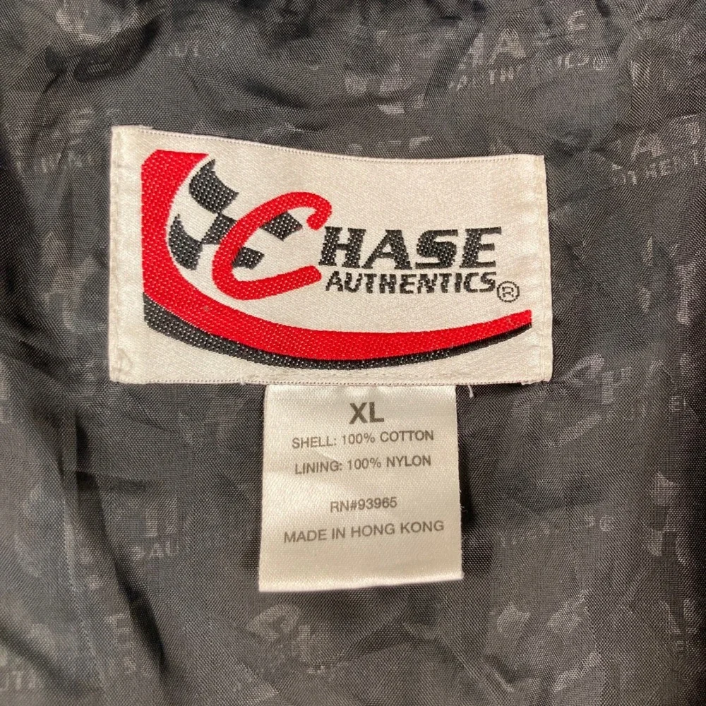Chase Authentics NASCAR Stars of Today Racing Jacket XL Black Cotton‎ Twill Snap